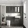 Monaco Graphite Grey Combination Vanity Traditional Basin and Boston Toilet 1500mm - Brushed Brass Accents