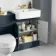 Monaco Inky Blue Combination Vanity Basin and Seattle Toilet 1200mm - Brushed Brass Accents