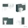 Monaco Midnight Green Combination Vanity Basin and Seattle Toilet 1200mm - Brushed Brass Accents