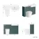 Monaco Midnight Green Combination Vanity Traditional Basin with Marble Top & Boston Toilet 1200mm - Brushed Brass Accents