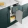 Monaco Midnight Green Combination Vanity Traditional Basin with Marble Top and Boston Toilet 1500mm - Brushed Brass Accents