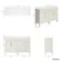 Bermuda Chalk White Cabinet with Marble Top 1200mm Excludes Counter Top Basin - Brass Knurled Handles