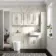 Monaco Chalk White Combination Vanity Basin and Boston Toilet 1500mm - Brass Knurled Handles