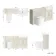 Monaco Chalk White Combination Vanity Basin and Boston Toilet 1500mm - Brass Knurled Handles