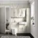Monaco Chalk White Combination Vanity Traditional Basin with Marble Top & Boston Toilet 1200mm - Brass Knurled Handles