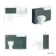 Monaco Midnight Green Combination Vanity Traditional Basin and Seattle Toilet 1200mm - Brass Knurled Handles