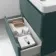 Corsica Midnight Green Wall Hung Slimline Basin Drawer Vanity 600mm