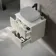 Crete Fluted Linen White Wall Hung Drawer Vanity with Marble Top 600mm - Excludes Counter Top Basin