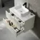 Crete Fluted Linen White Wall Hung Drawer Vanity with Marble Top & Marin Basin 800mm