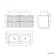 Crete Fluted Linen White Double Wall Hung Drawer Vanity with Marble Top & Curved Basin 1200mm