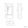 Bermuda Cashmere Pink Cloakroom Basin Vanity 400mm - Brass Knurled Handles