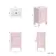 Bermuda Cashmere Pink Basin Vanity 500mm - Brass Knurled Handles