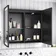 Mia Black Framed Illuminated LED Mirror Cabinet 710x800mm
