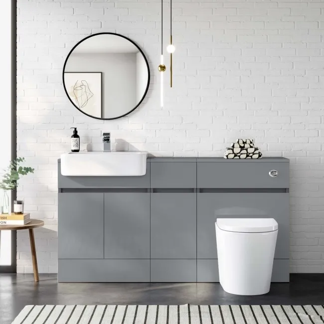 Foster Stone Grey Side Cabinet Unit 300mm