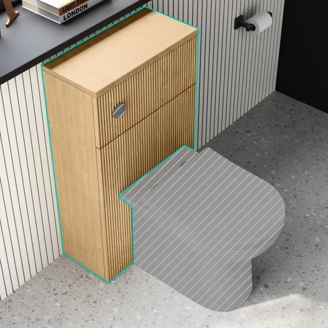 Sicily Fluted Country Oak 500 Toilet Unit
