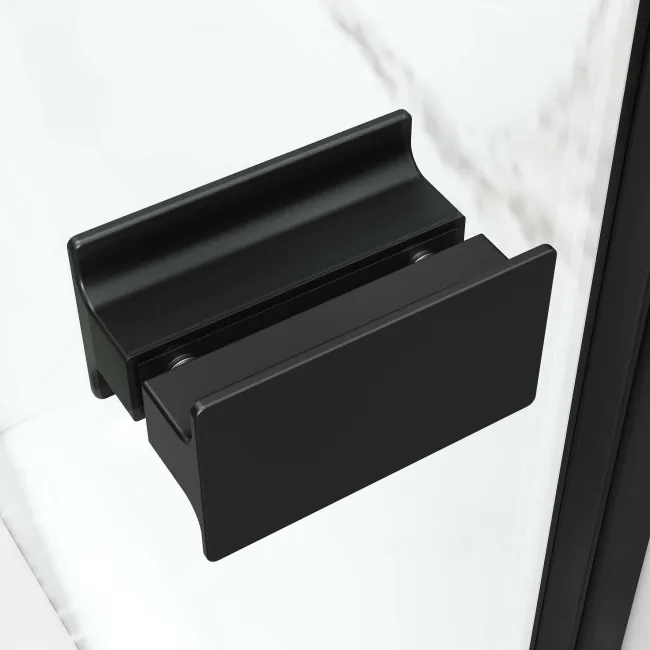 Vienna Matt Black Easy Clean 8mm Hinged Shower Enclosure 1400x900mm