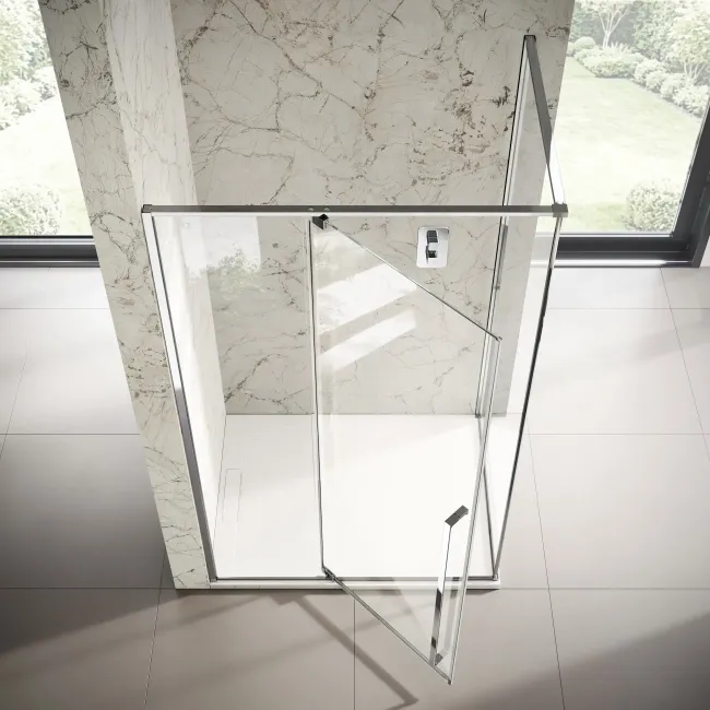 Cologne Stainless Steel Easy Clean 8mm Hinged Shower Enclosure 1200x800mm