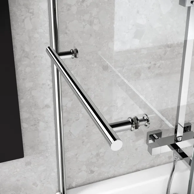 Dover 1500x750 Keyhole Shower Bath & 6mm Easy Clean Screen with Rail