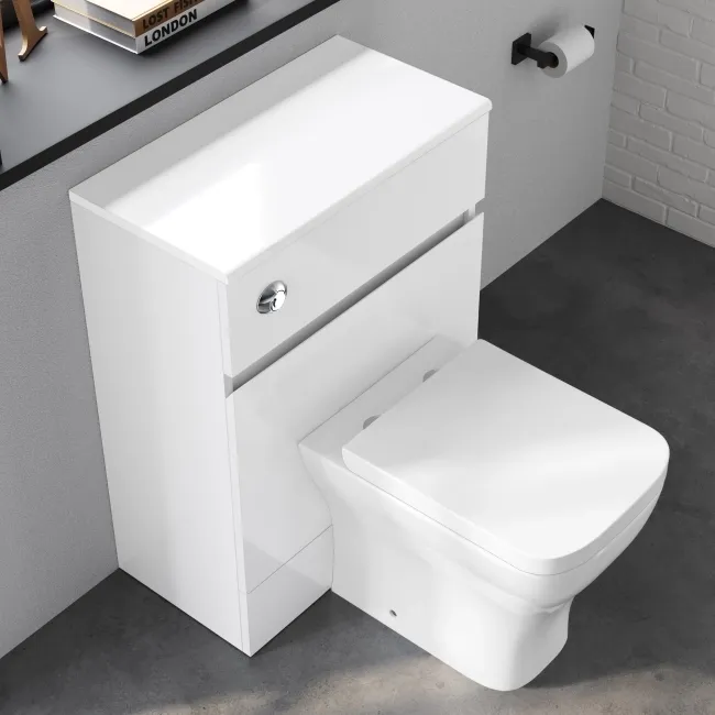 Foster Gloss White Back To Wall Unit and Atlanta Toilet