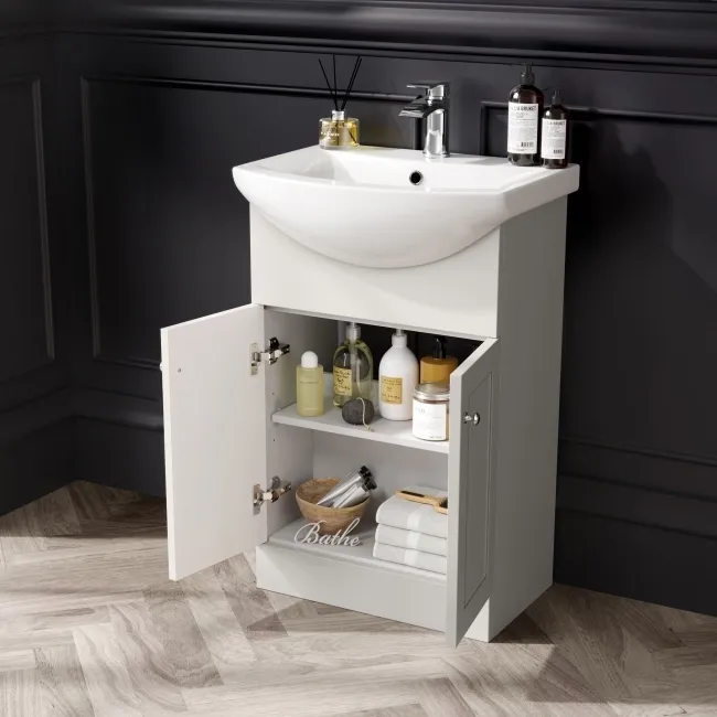 Capri Cotton White Combination Vanity Basin and Miami Toilet 1050mm - Chrome Handles
