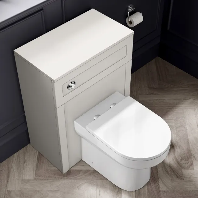 Capri Cotton White Combination Vanity Basin and Miami Toilet 1350mm - Chrome Handles