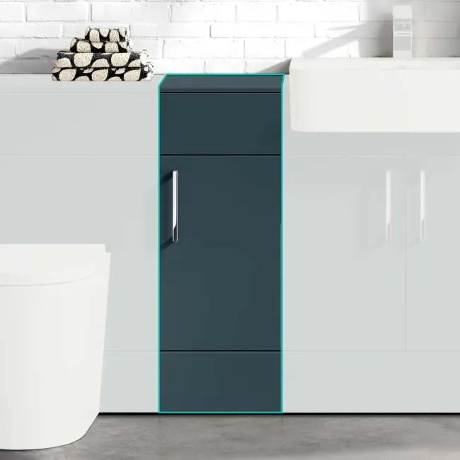 Harper Navy Blue Side Cabinet Unit 300mm