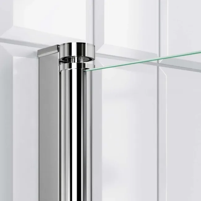 Abingdon 1500 Roll Top Shower Bath - Black Ball Feet & 6mm Easy Clean Screen