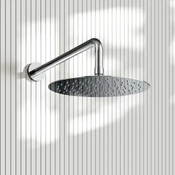 Suir Chrome Shower Head 250mm with Wall Mounted Arm