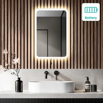 Jolie Battery Powered Illuminated LED Mirror 600x400mm