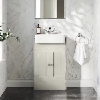 Monaco Linen White Basin Vanity 500mm