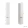 Sicily Fluted Coastal White Floor Standing Tall Cabinet Unit 1900x300mm - Black Accents