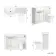 Sicily Fluted Coastal White Combination Vanity Basin and Aruba Toilet 1200mm - Black Accents