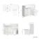 Sicily Fluted Coastal White Combination Vanity Basin and Tucson Toilet 1200mm - Brushed Brass Accents - Left Handed