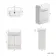 Sicily Fluted Coastal White Vanity with Semi Recessed Basin 600mm - Chrome Handles