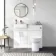 100% Waterproof - Harper Gloss White PVC Combination Vanity Basin & Aruba Toilet 1000mm