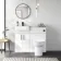 100% Waterproof - Harper Gloss White PVC Combination Vanity Basin & Aruba Toilet 1000mm - Black Accents