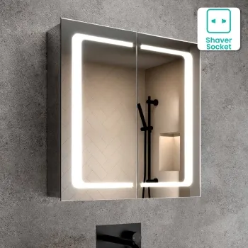 Arabella Illuminated LED Mirror Cabinet 600x600mm