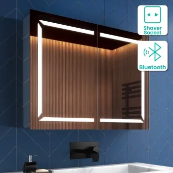 Haisley Illuminated LED Mirror Cabinet With BLUETOOTH Speaker 600x800mm