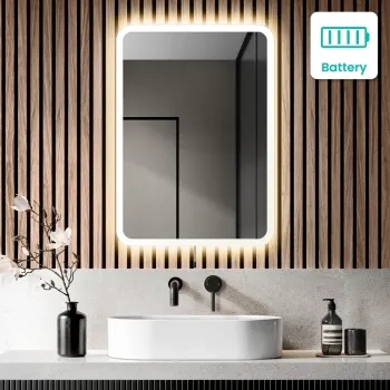 Jolie Battery Powered Illuminated LED Mirror 700x500mm