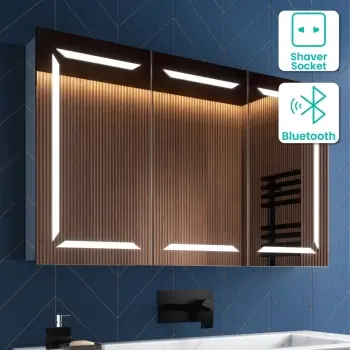 Haisley Illuminated LED Mirror Cabinet With BLUETOOTH Speaker 600x1000mm