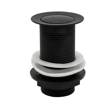 Matt Black Pop Up Basin Waste - Unslotted