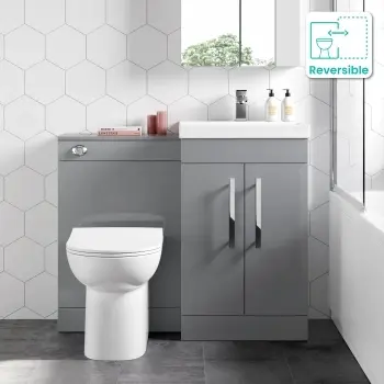Avon Stone Grey Combination Vanity Basin and Aruba Toilet 1000mm