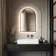 Maya Black Framed Arched Backlit Illuminated LED Mirror 750x500mm