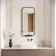 Adeline Matt Black Illuminated LED Mirror 1000x450mm