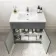 Milos Slate Grey Combination Vanity Basin and Aruba Toilet 1300mm - Chrome Handles