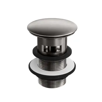 Gunmetal Grey Dome Top Pop Up Basin Waste - Slotted