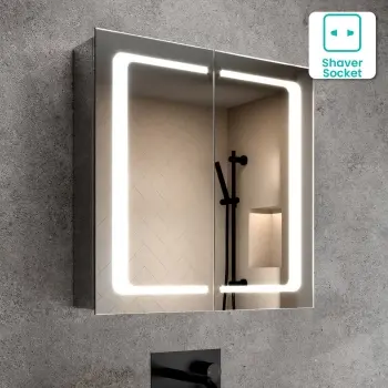 Arabella Illuminated LED Mirror Cabinet 600x600mm