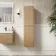 Malta Fluted Country Oak Wall Hung Tall Cabinet 1400x350mm