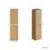 Malta Fluted Country Oak Wall Hung Tall Cabinet 1400x350mm