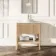 Maru Oak Wood Grain Vanity Cabinet 800mm with Matt White Stone Top - Basin Not Included